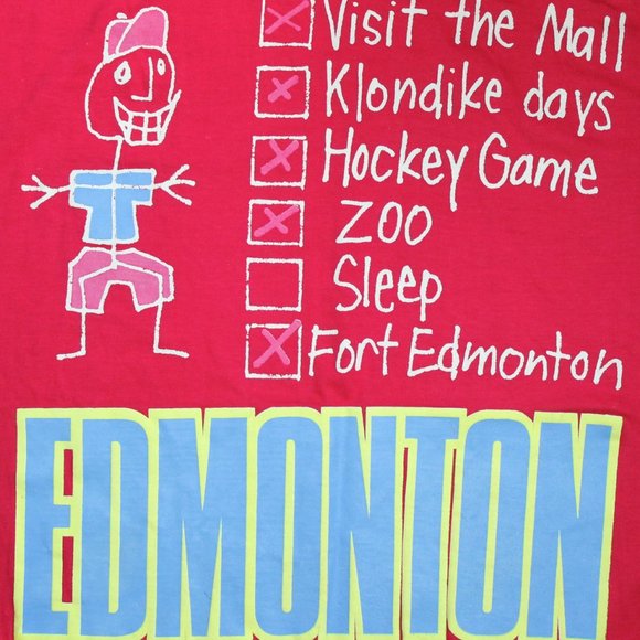 BNWT 1991 NHL Edmonton "To Do List" Shirt - Picture 2 of 8